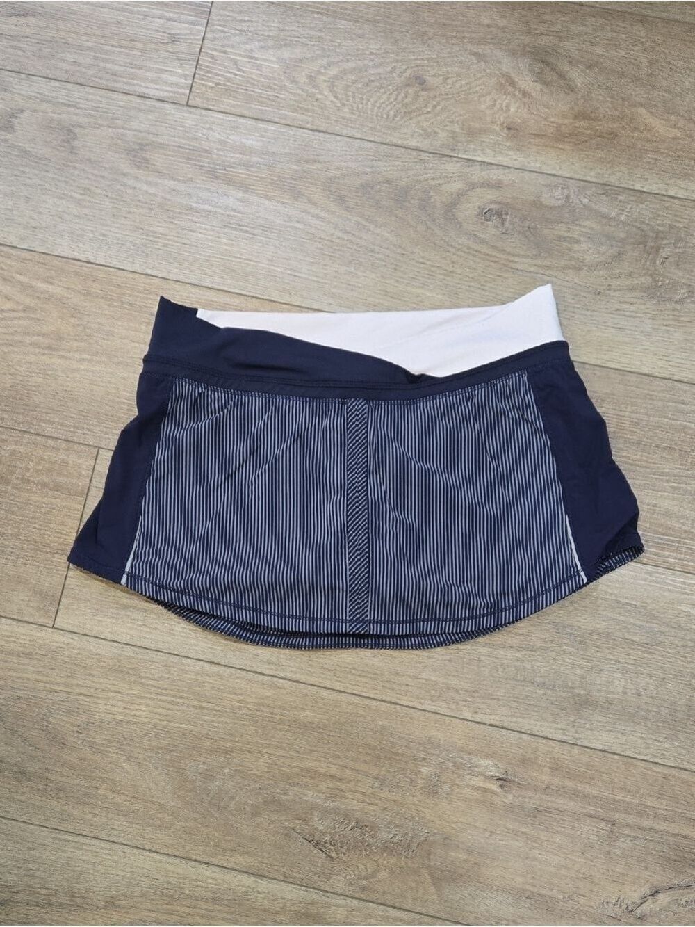 Lululemon Run: Pace Navy and White Athletic Skort